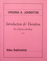 Virginia Johnston: <br>Introduction & Variation for Clarinet & Harp